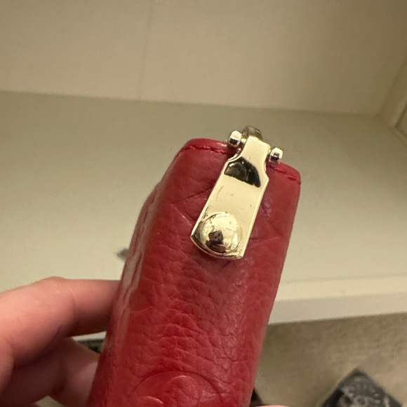 Red Embossed Zipper Wallet - Picture 3 of 8